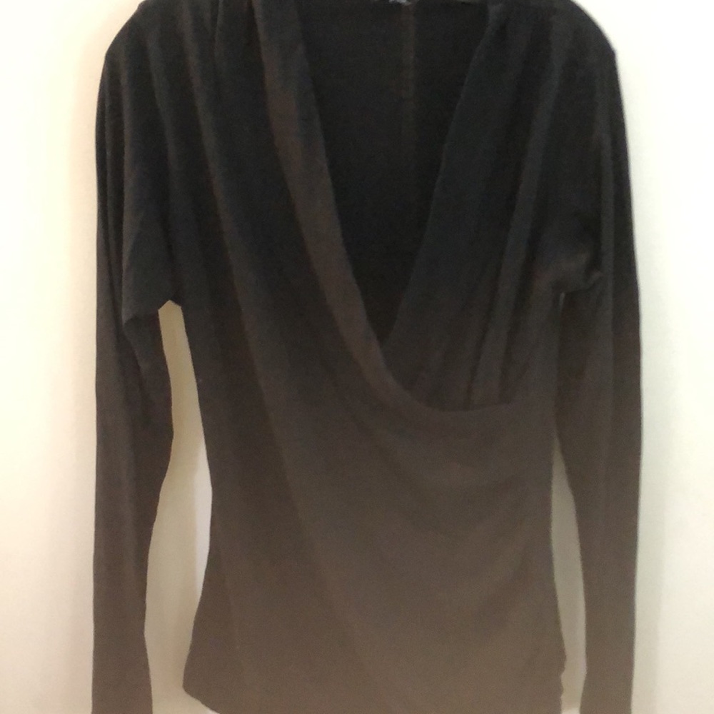 Lila P cowl neck wrap style top